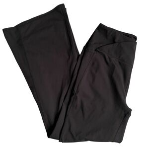 Refuge Athletics Pants Black Flare Size XL Cross Over Waistband Front Pockets